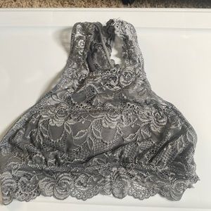 small bralette (goes up to your back and around)